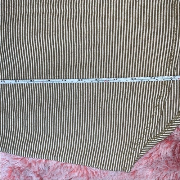 Forever 21 Bodycon White and Tan Striped Short Sleeve Size Small Dress - Picture 7 of 11